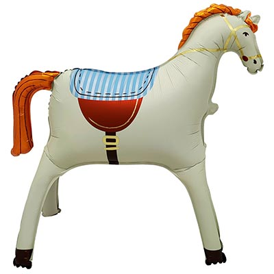 Шар фигура "Лошадь кремовая сатин"