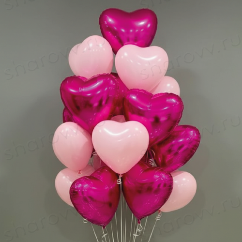 Облако из шаров "Розовое наслаждение"