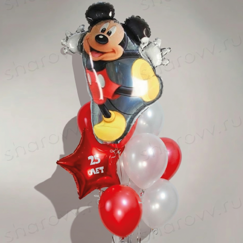 Фонтан из шаров "Микки"
