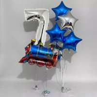 Композиция из шаров "Синий экспресс"
