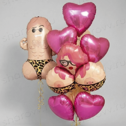 Сет из шаров "Мистер и миссис Пи"