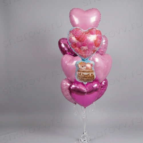 Фонтан из шаров "Романтичное путешествие"