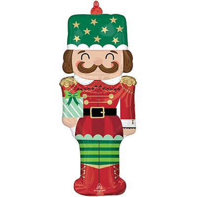 Шар фигура "Щелкунчик с подарком"