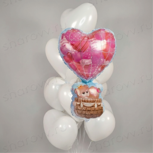 Фонтан из шаров "Воздушное свидание"