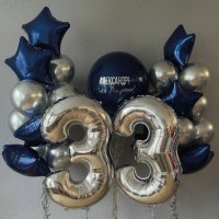 Композиция из шаров "Блеск сапфира"