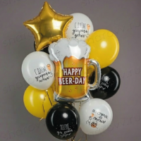 Букет шаров "С Днём рождения, лысый!"