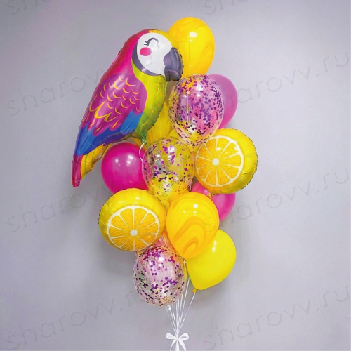 Фонтан из шаров "Экзотический сюрприз"