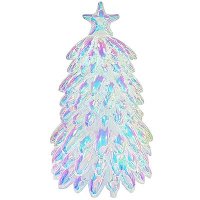 Шар фигура "Ёлка перламутр"