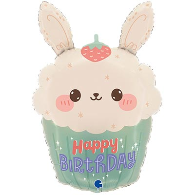 Шар фигура "Зайка в кексе"