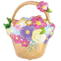 Шар фигура "Корзина с цветами"