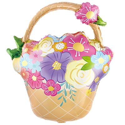 Шар фигура "Корзина с цветами"