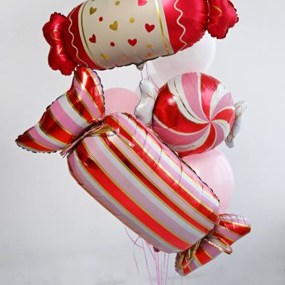 Шар фигура "Конфета полосатая"