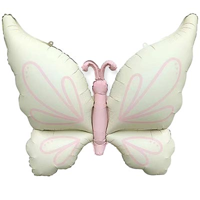 Шар фигура "Бабочка бежево-розовая"