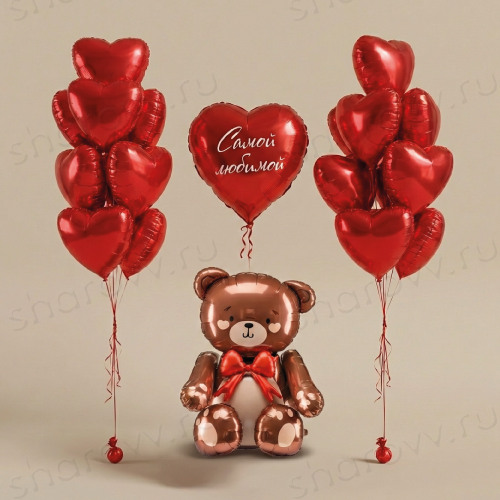 Композиция из шаров "Вечное чувство"