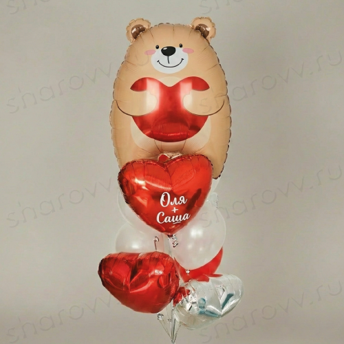 Фонтан из шаров "Послание любви"