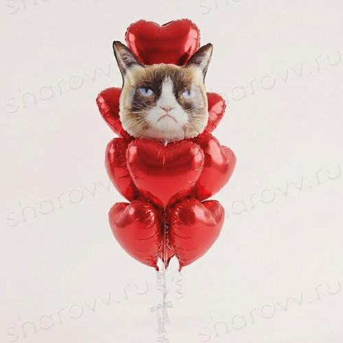 Фонтан из шаров "Сдержанная сила любви"