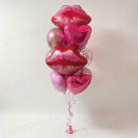 Фонтан из шаров "Сладкий шёпот февраля"