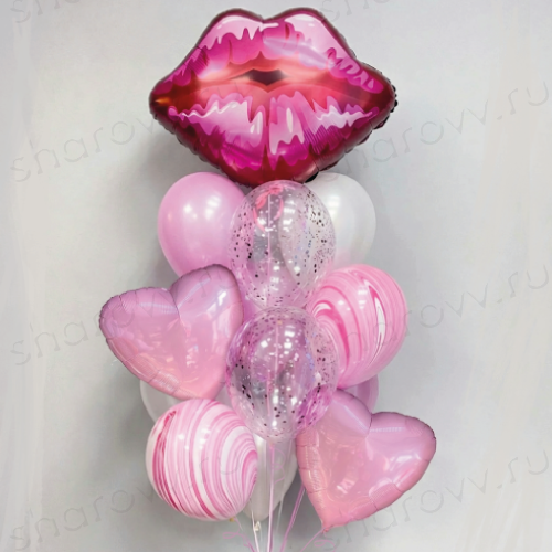 Фонтан из шаров "Лав стори"