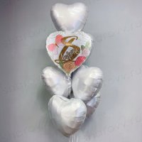 Фонтан из шаров "Мартовская капель"