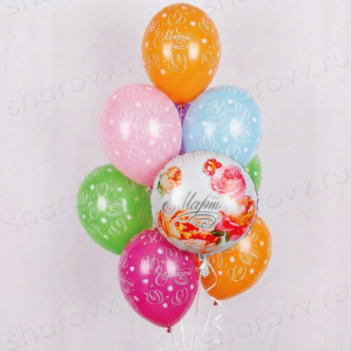 Фонтан из шаров "Весенний штрих"