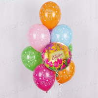 Фонтан из шаров "Весенние линии"