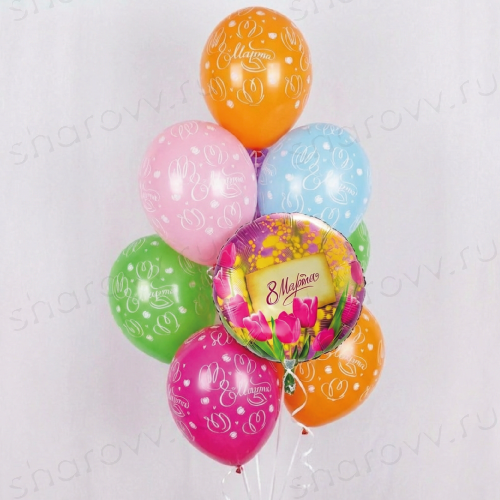 Фонтан из шаров "Весенние линии"