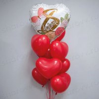 Фонтан из шаров "Букет нежных признаний"
