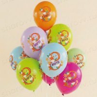 Облако из шаров ассорти "8 марта. Цветы"