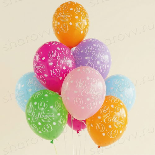 Облако из шаров "8 марта. Тюльпаны"