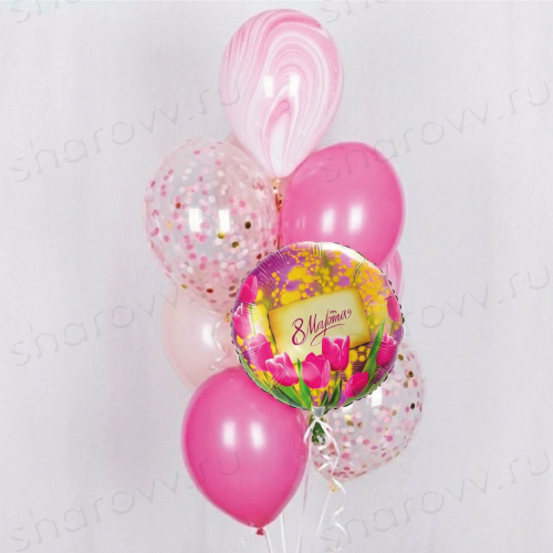 Фонтан из шаров "Жемчужины марта"