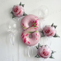 Композиция из шаров "Восьмое чудо марта"