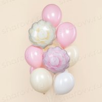 Фонтан из шаров "Нежность камелии"