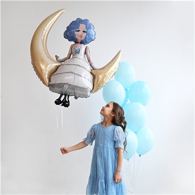Шар фигура "Мальвина на полумесяце"