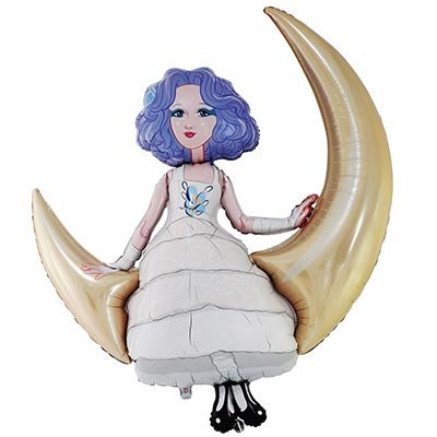 Шар фигура "Мальвина на полумесяце"