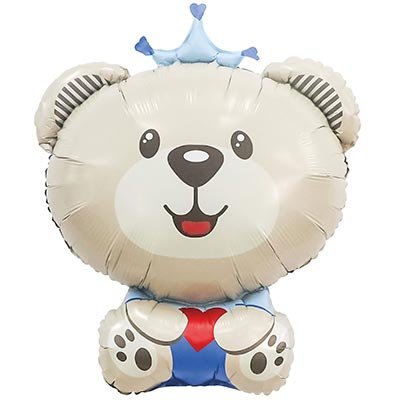 Шар фигура "Мишка принц с сердечком"