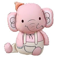 Шар фигура "Слоненок розовый"