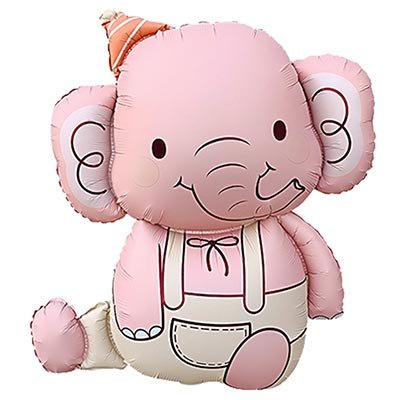 Шар фигура "Слоненок розовый"