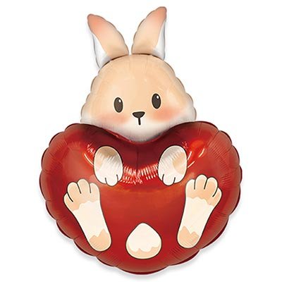 Шар фигура "Зайка в сердце"