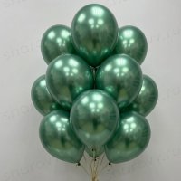 Шары латекс "Хром темно-зеленый"
