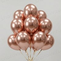 Шары латекс "Хром розовое золото"