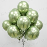 Шары латекс "Хром лайм"
