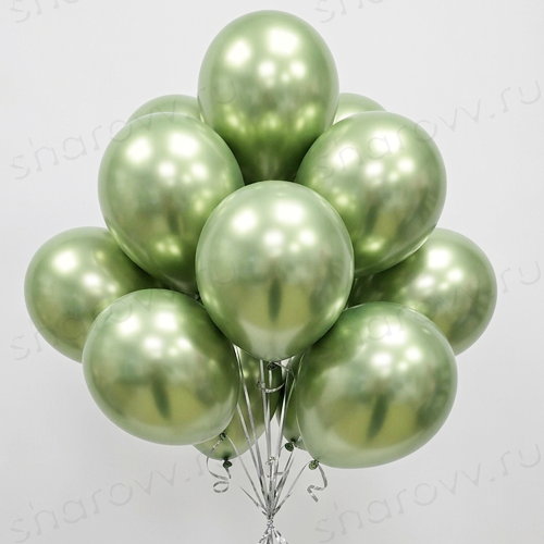 Шары латекс "Хром лайм"