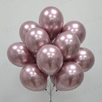 Шары латекс "Хром темно-розовый"