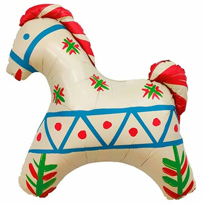 Шар фигура "Лошадка Русский узор"