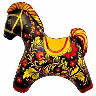 Шар фигура "Лошадка Золотая роспись"