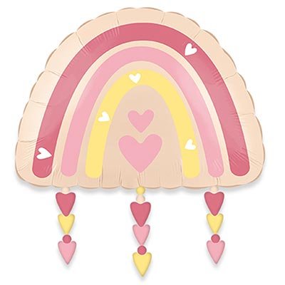 Шар фигура "Радуга с сердцами"