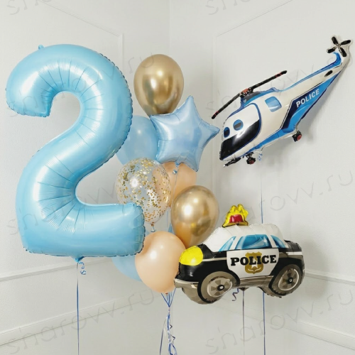 Сет из шаров "Полицейский воздушный патруль"