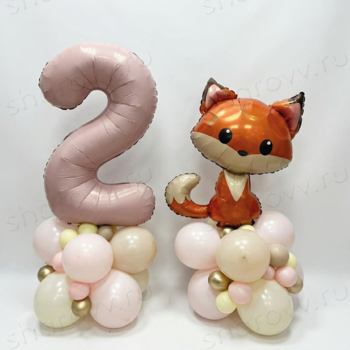 Композиция из шаров "Маленький лисёнок на День рождения"