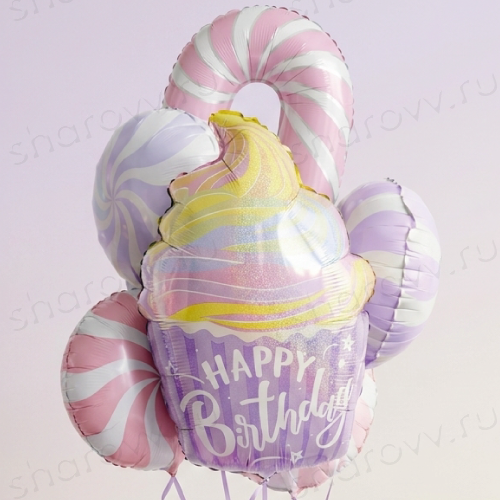 Фонтан из шаров "Воздушный десерт-бар"