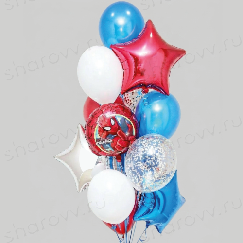 Фонтан из шаров "Звёздный акцент на героя"